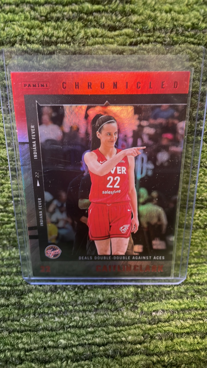 lot 237C image: 2025 Panini chronicle Caitlin Clark, red foil, Rari